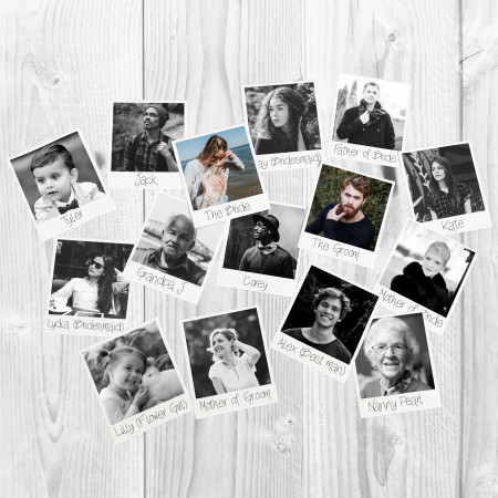 Wedding Photo Print Table Cards - Pack Of 15